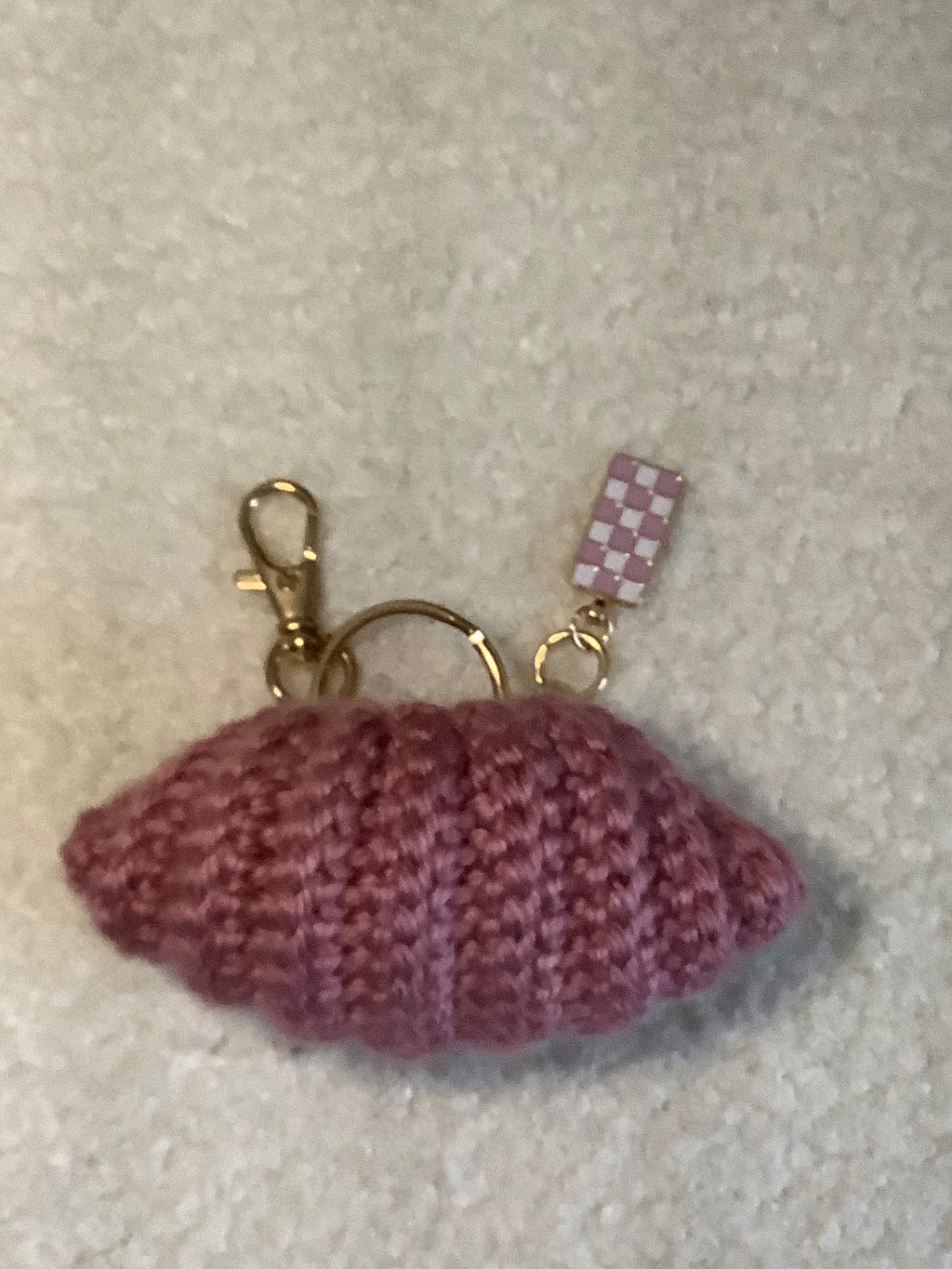 Crocheted Pleated Bag Keychains