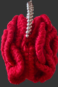 Handcrafted Red Rose Statement Bag