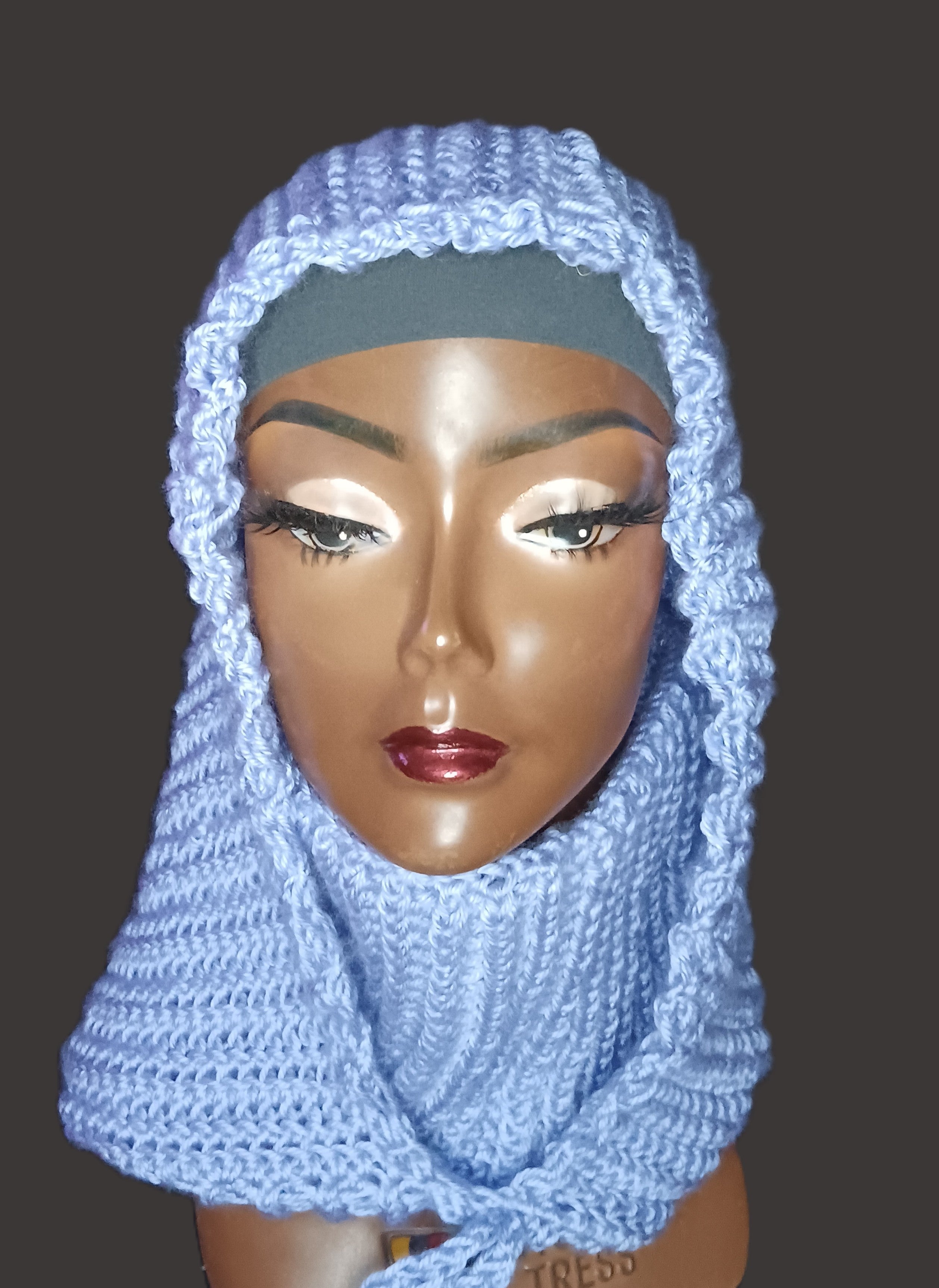 Hooded Turtleneck Scarf with Drawsting