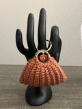 Crocheted Pleated Bag Keychains