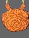 Pumpkin Spice Crochet Rose Bag